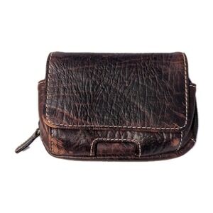 Orvis Dark Brown Leather Belt Pouch Bag Phone Wallet Camera Fishing‎ Ammo Case